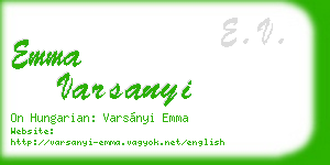 emma varsanyi business card