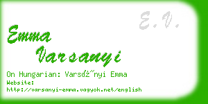 emma varsanyi business card
